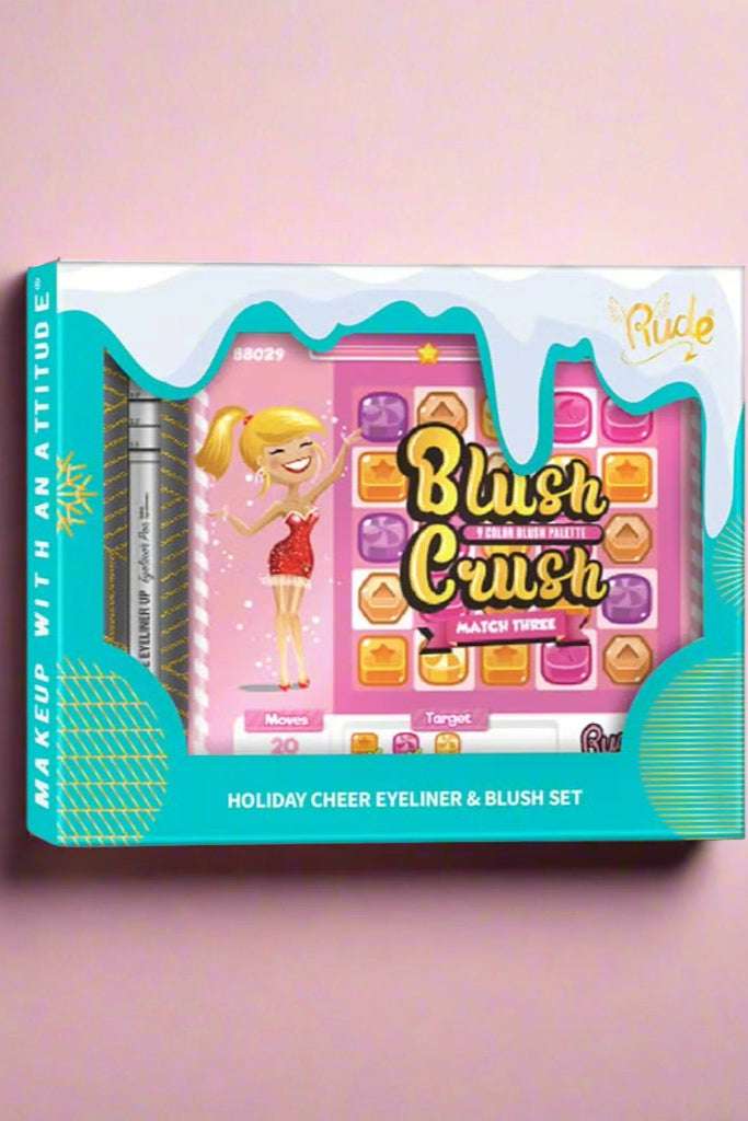 Shop Rude Cosmetics Rude Cosmetics Holiday Cheer Eyeliner & Blush Gift Set Beauty Kit for women – premium loungewear and festival fashion at Spoiled Brat