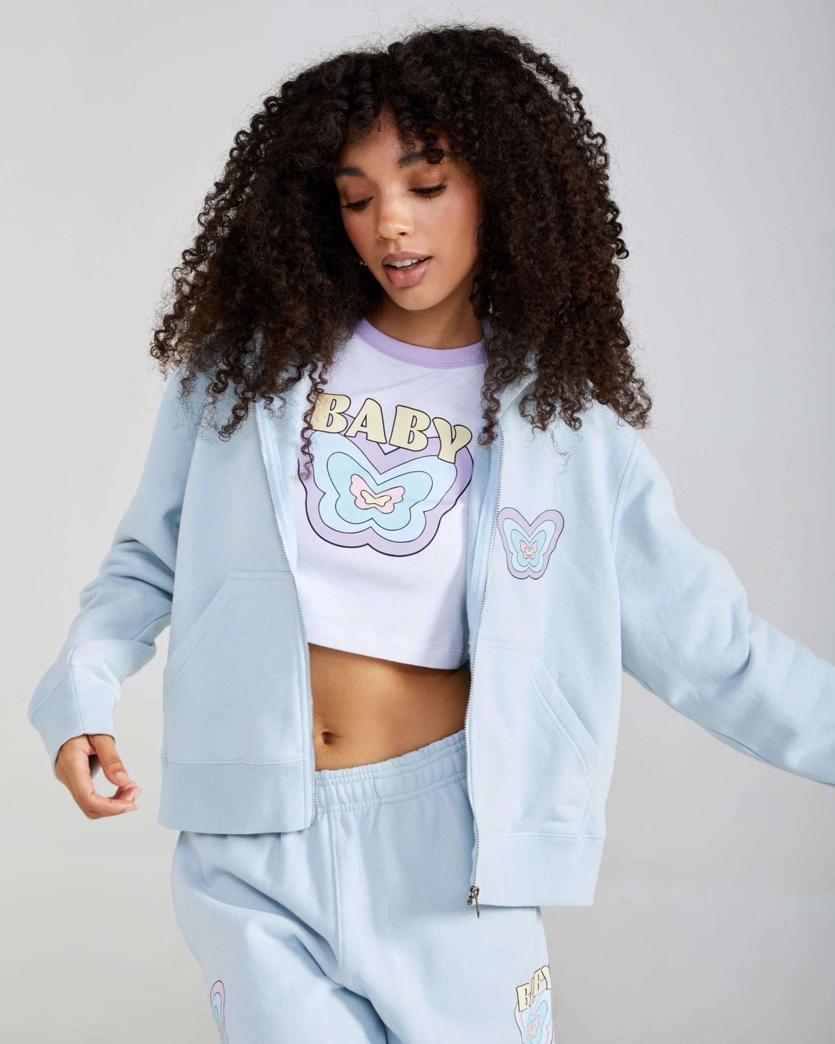 Shop Samii Ryan Samii Ryan Baby Zip Up Hoodie Hoodie for women – premium loungewear and festival fashion at Spoiled Brat