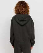 Shop Samii Ryan Samii Ryan Black Stone Wash Zip - Up Hoodie Hooded Sweatshirt for women – premium loungewear and festival fashion at Spoiled Brat