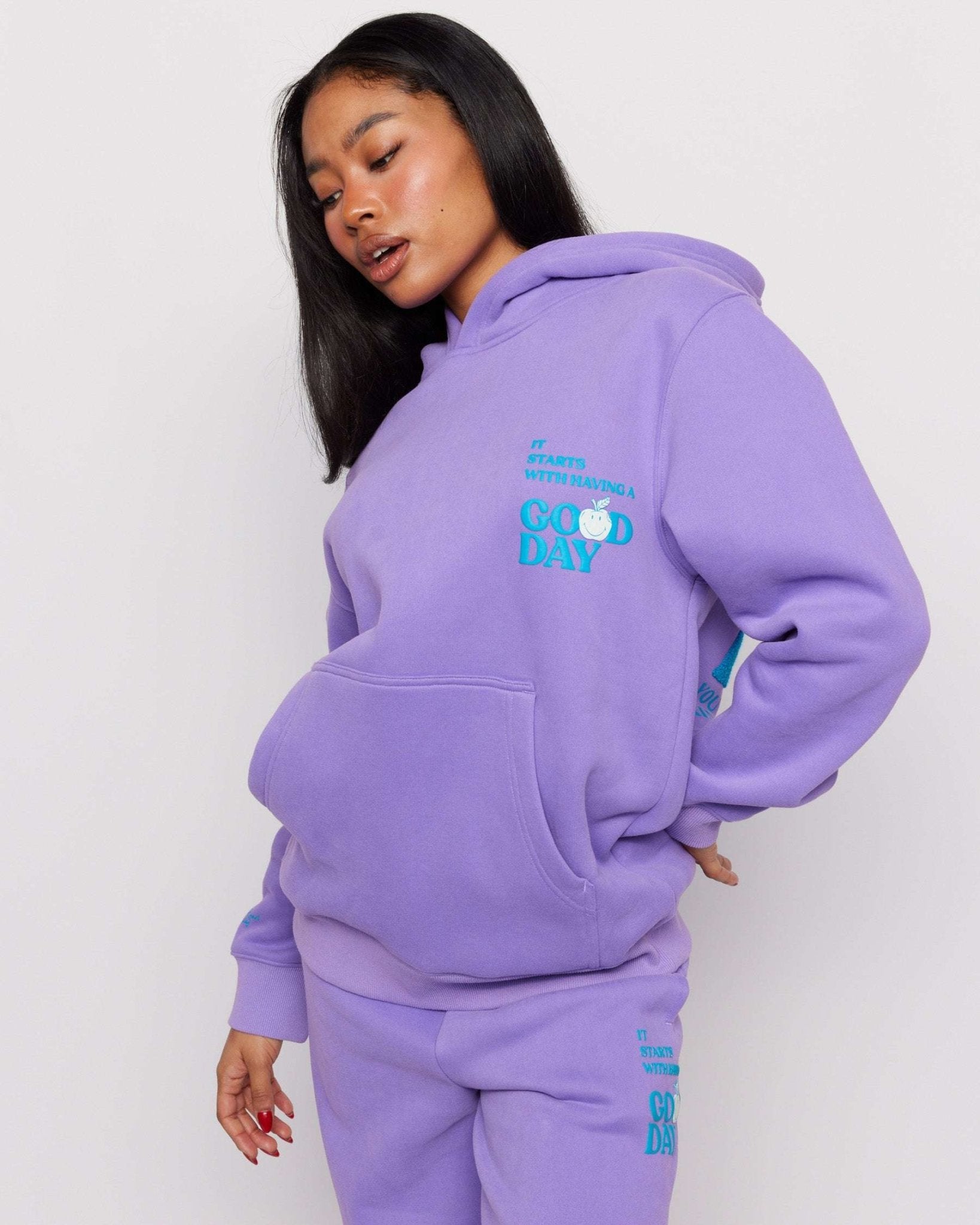 Shop Samii Ryan Samii Ryan Good Day Smileyworld Hoodie Hoodie for women – premium loungewear and festival fashion at Spoiled Brat