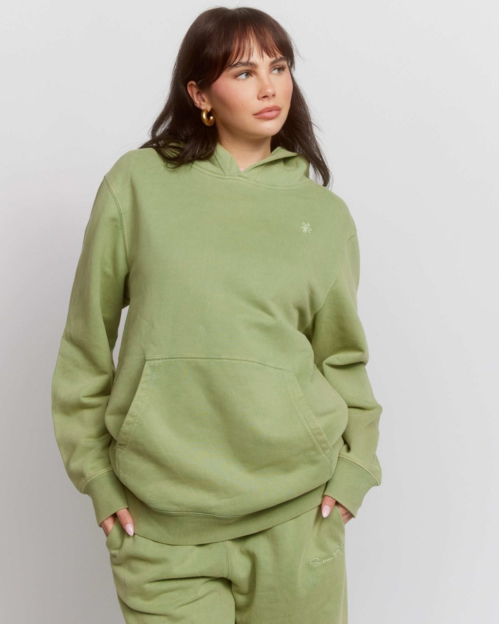 Samii Ryan Olive Hoodie by Samii Ryan – Hooded Sweatshirt – S | Spoiled Brat UK