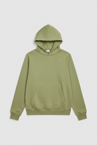 Green hoodie on a light gray background