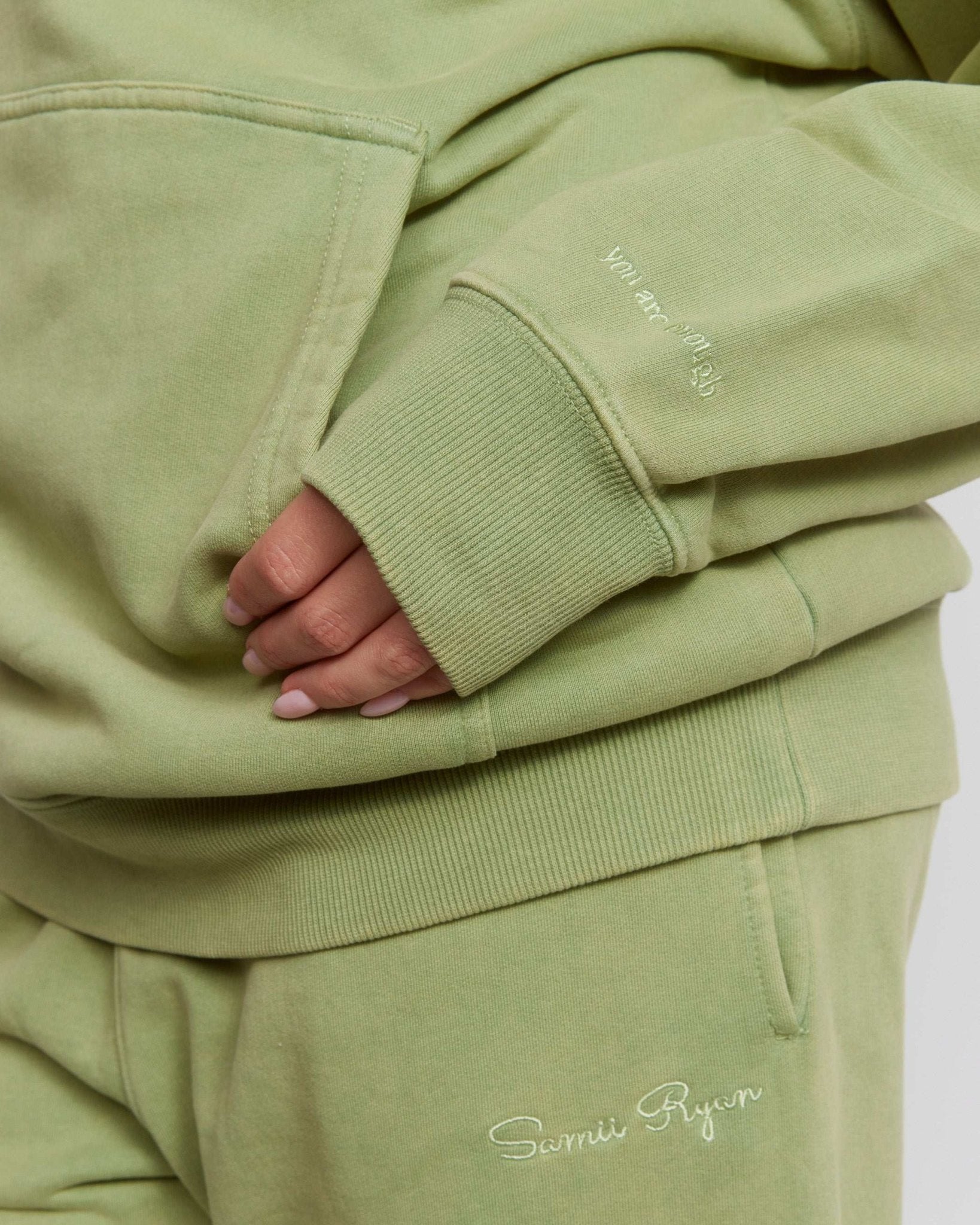 Samii Ryan Olive Hoodie by Samii Ryan – Hooded Sweatshirt – S | Spoiled Brat UK