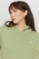 Shop Samii Ryan Samii Ryan Olive Hoodie Hooded Sweatshirt for women – premium loungewear and festival fashion at Spoiled Brat