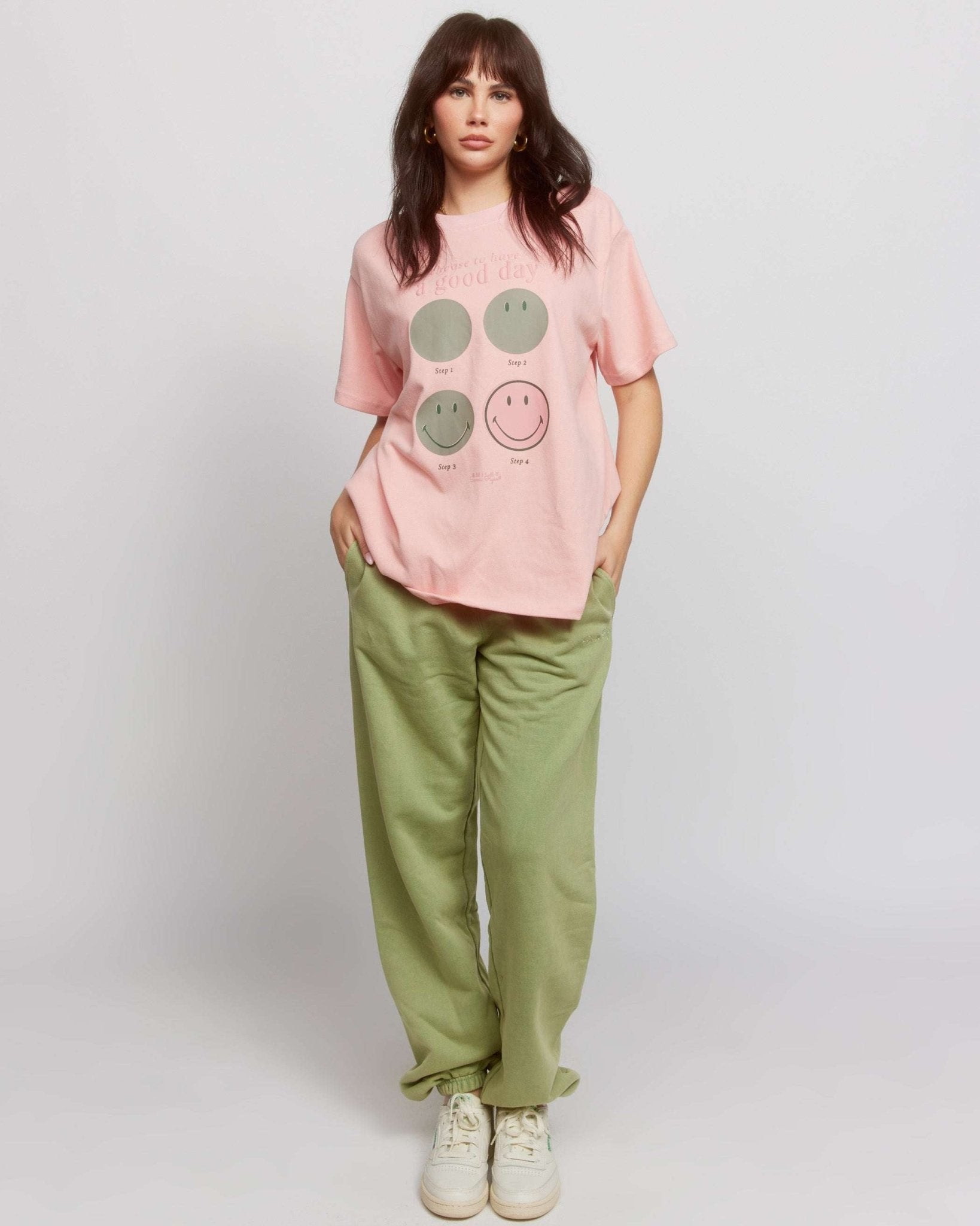 Shop Samii Ryan Samii Ryan Smiley® Good Day Oversized Tee T-Shirts for women – premium loungewear and festival fashion at Spoiled Brat