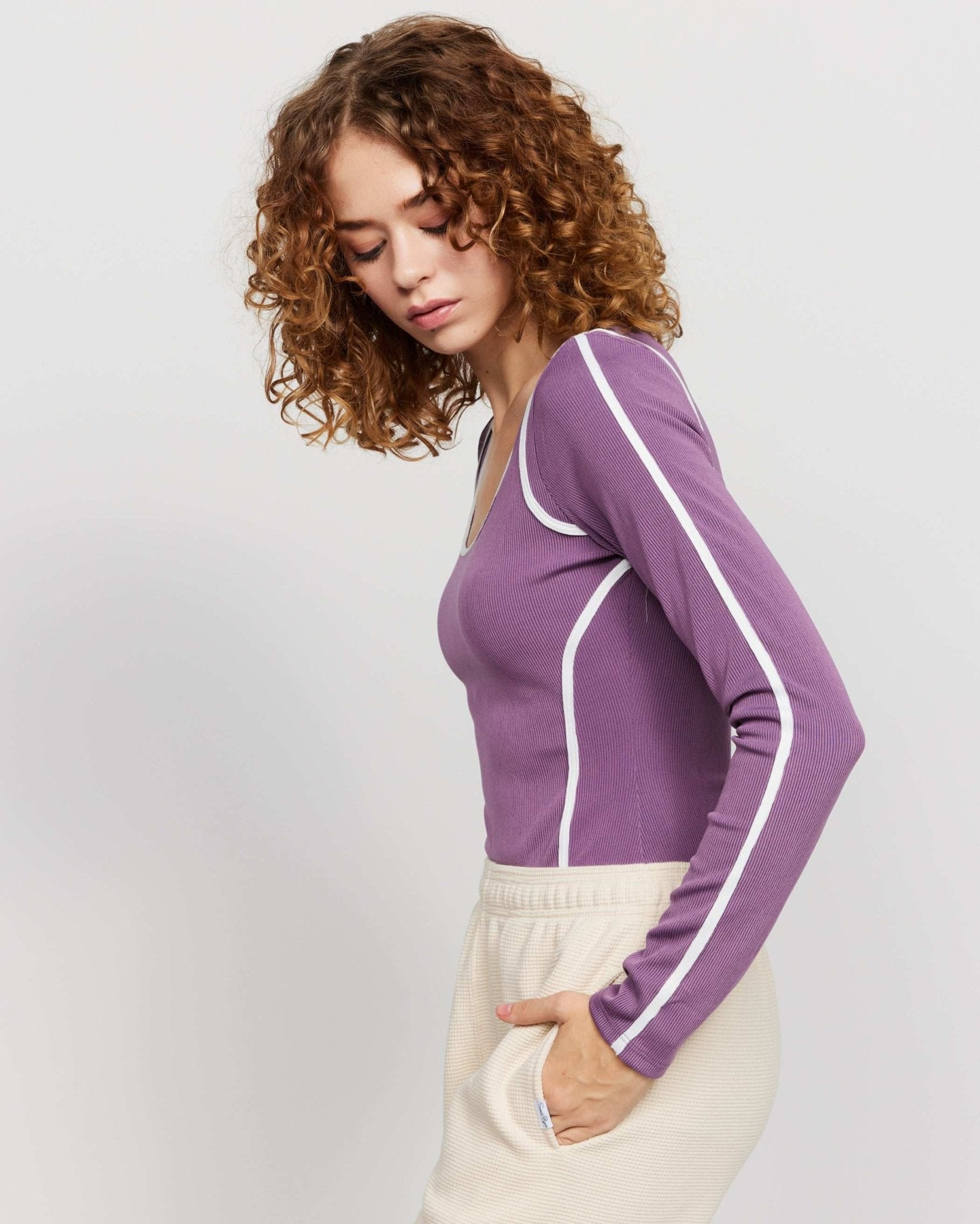 Shop Samii Ryan Samii Ryan The Royals Ribbed Bodysuit Bodysuit for women – premium loungewear and festival fashion at Spoiled Brat