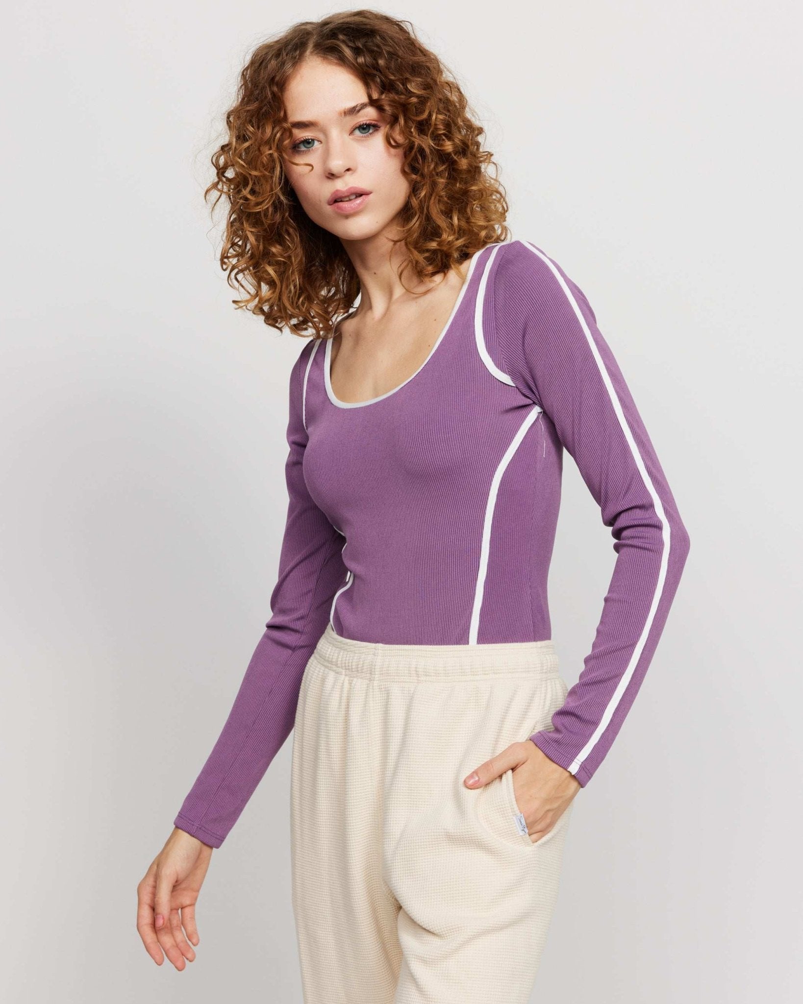 Shop Samii Ryan Samii Ryan The Royals Ribbed Bodysuit Bodysuit for women – premium loungewear and festival fashion at Spoiled Brat