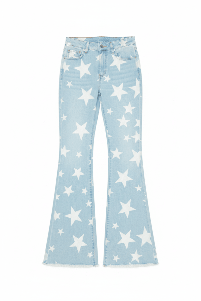Shop Show Me Your Mumu Show Me Your Mumu Berkeley Star Bells Flared Jeans Jeans for women – premium loungewear and festival fashion at Spoiled Brat