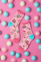 Shop Sock Candy Sock Candy Retro Sweets Sheer Crew Sock Socks for women – premium loungewear and festival fashion at Spoiled Brat