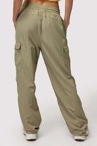Shop Spiritual Gangster Spiritual Gangster Journey Cargo Pants in Dark Matcha Cargo Pants for women – premium loungewear and festival fashion at Spoiled Brat