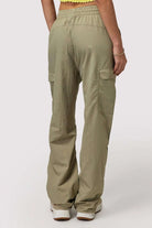 Shop Spiritual Gangster Spiritual Gangster Journey Cargo Pants in Dark Matcha Cargo Pants for women – premium loungewear and festival fashion at Spoiled Brat