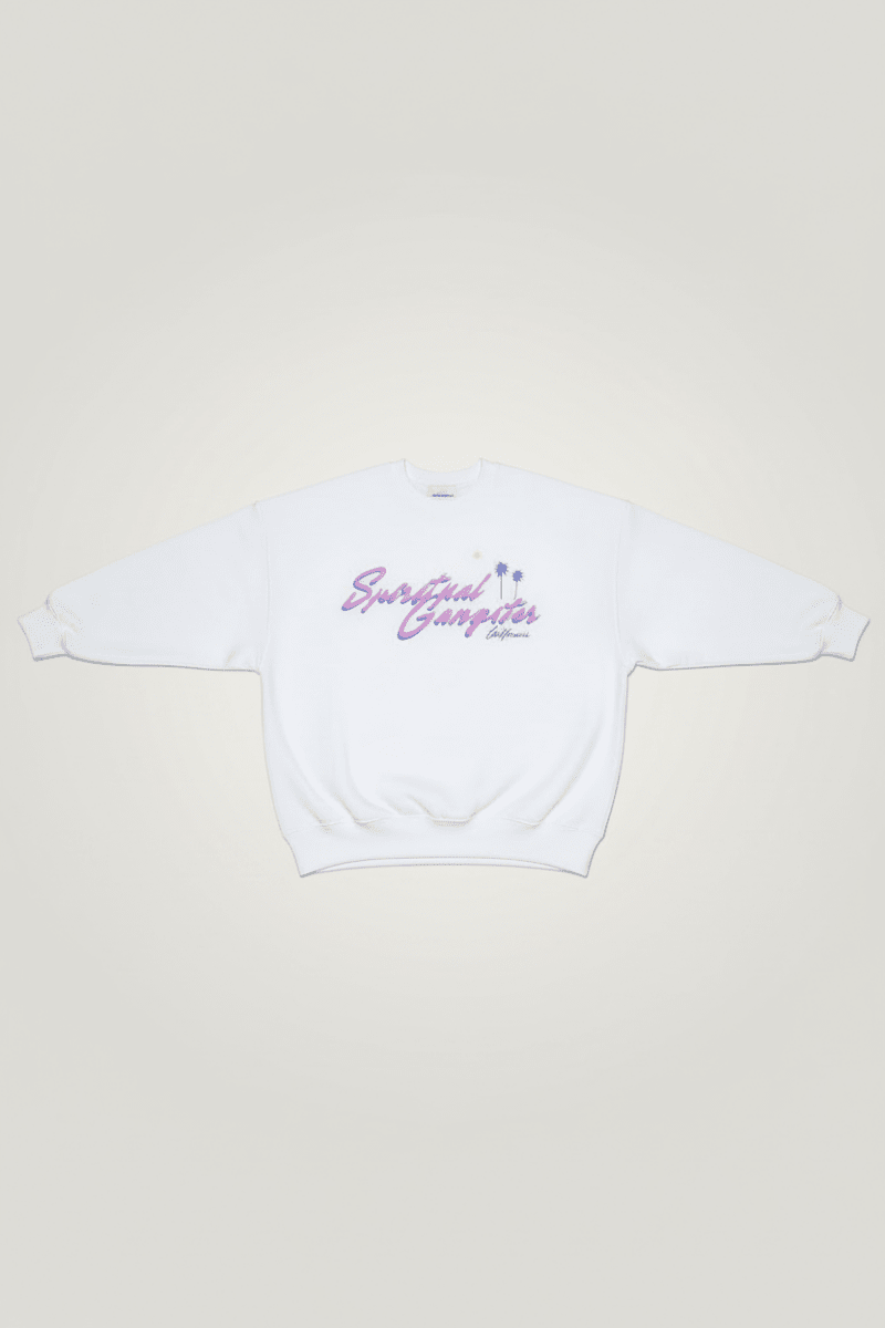 Shop Spiritual Gangster Spiritual Gangster SG Palm LA Brea Crew Sweatshirt for women – premium loungewear and festival fashion at Spoiled Brat