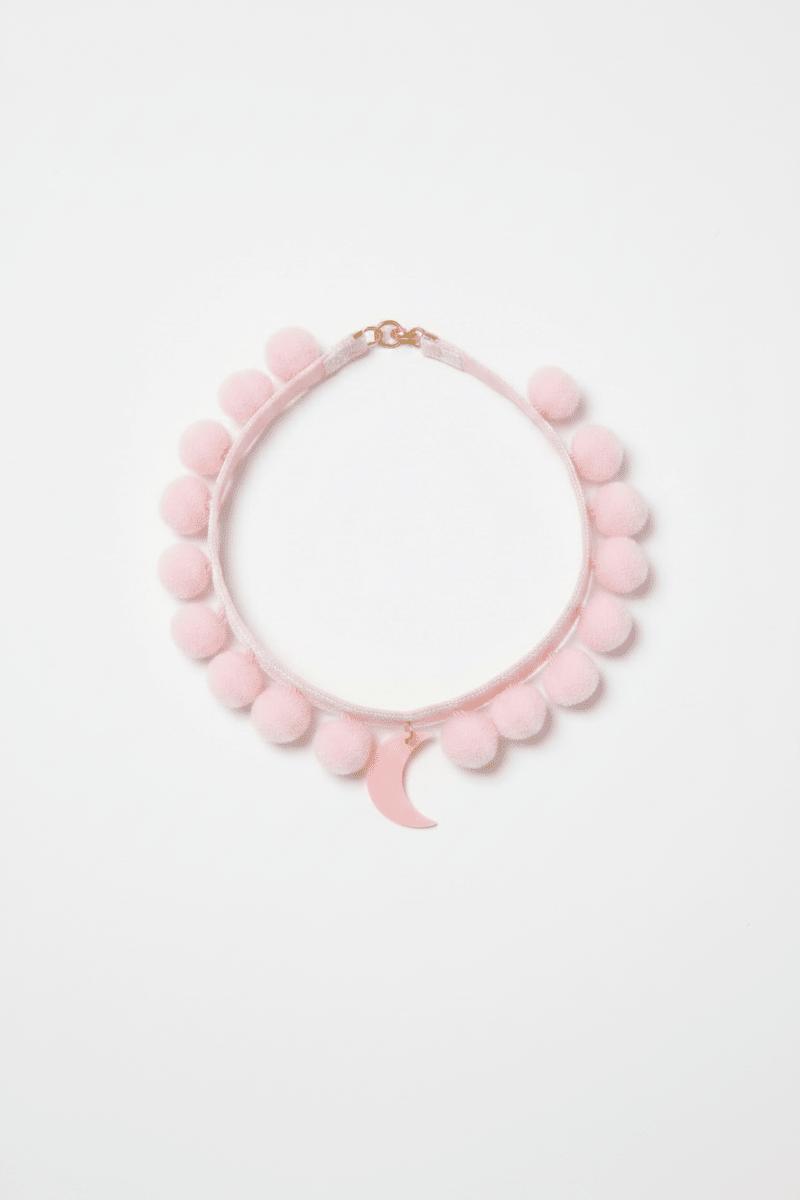 Shop Suzywan DELUXE Suzywan DELUXE Pink Moon Pom Pom Choker Choker for women – premium loungewear and festival fashion at Spoiled Brat