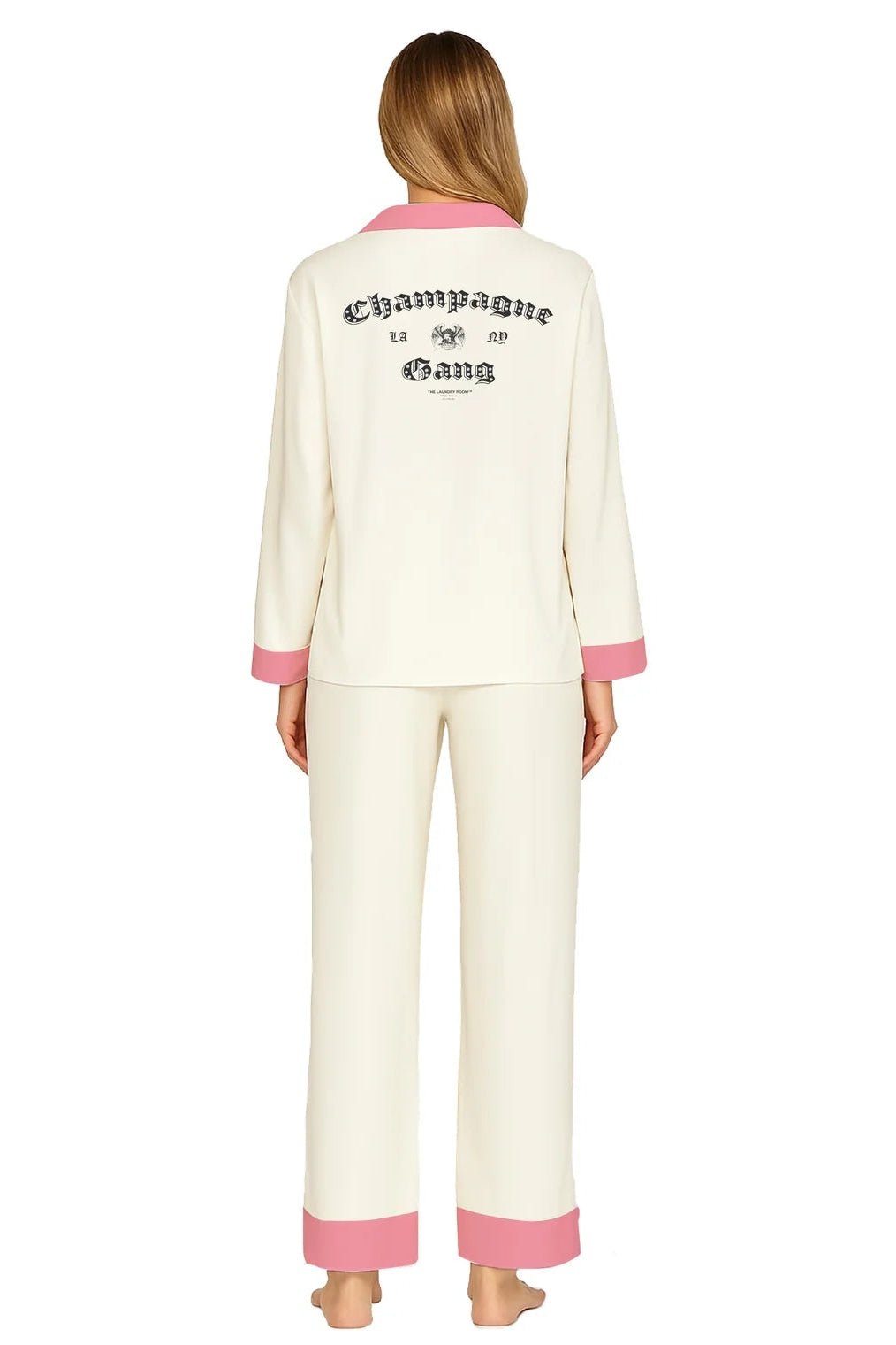 The Laundry Room Champagne Gang - Silky PJ Set - Spoiled Brat