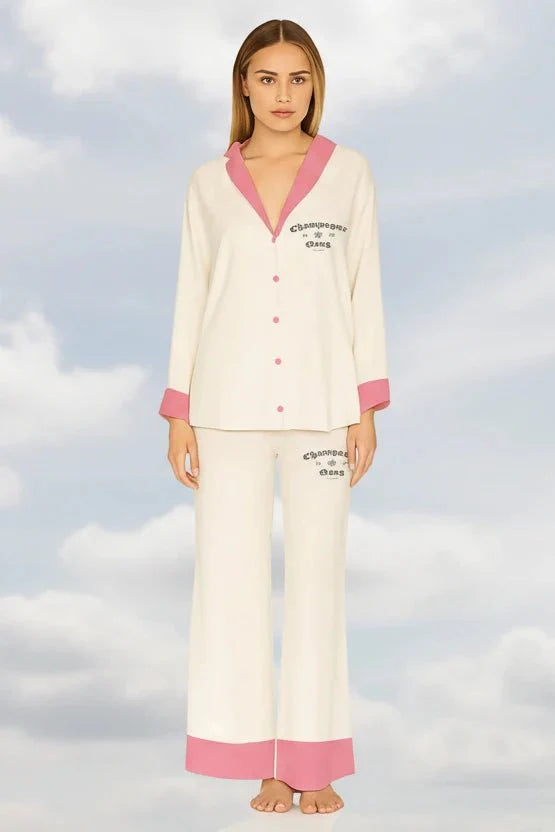 The Laundry Room Champagne Gang - Silky PJ Set