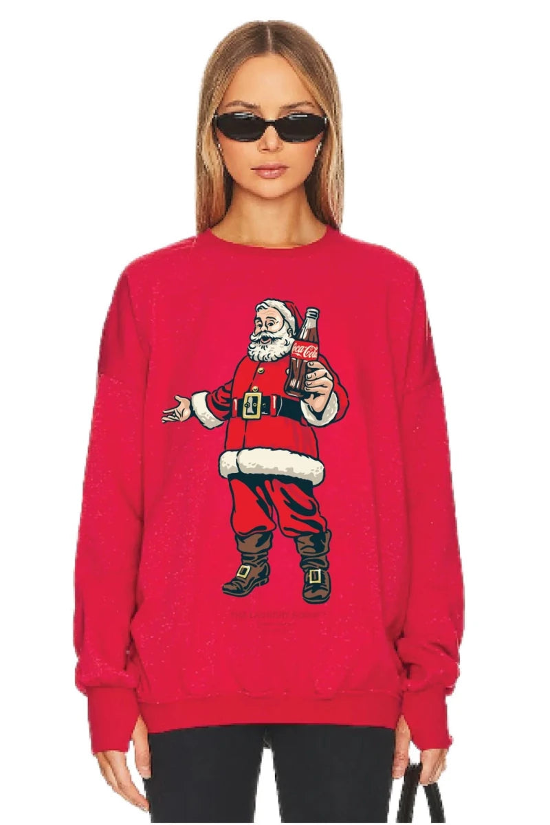 Shop The Laundry Room The Laundry Room Coca - Cola Santa's Here Jumper Jumper for women – premium loungewear and festival fashion at Spoiled Brat