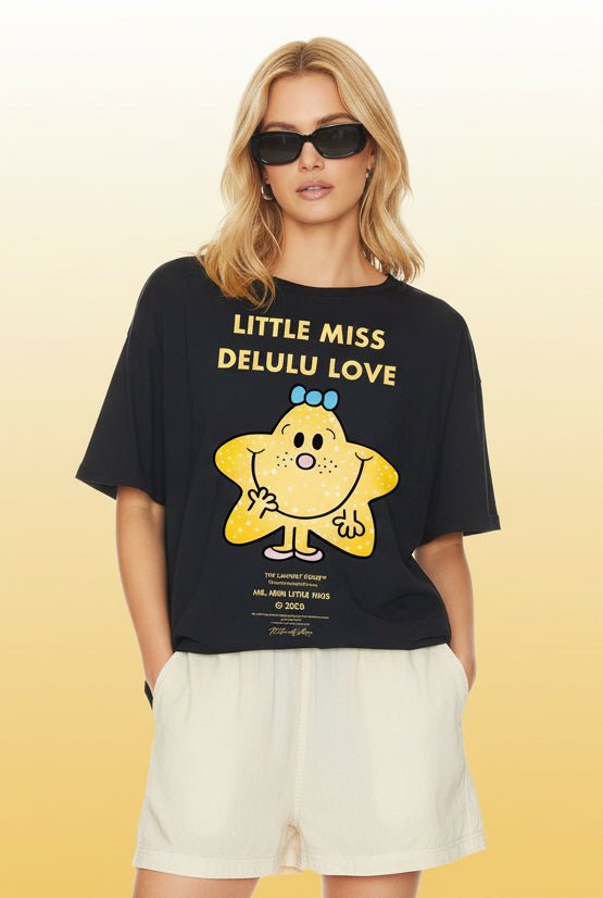The Laundry Room Little Miss Delulu Love Oversized Tee - Spoiled Brat