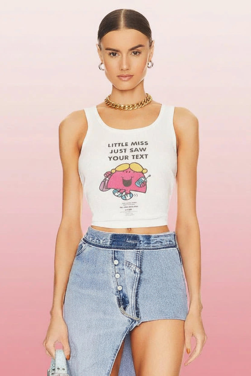 The Laundry Room Little Miss Just Saw Your Text Tank Top