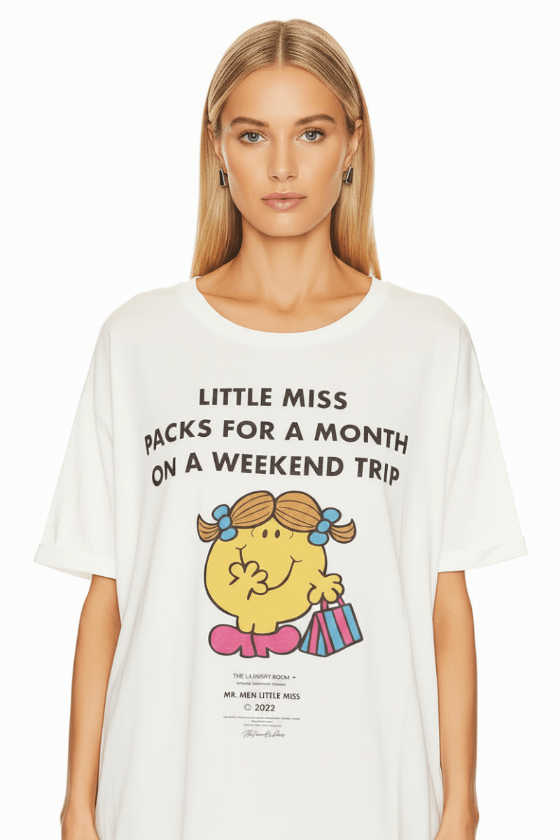 Shop The Laundry Room The Laundry Room Little Miss Weekend Trip Oversized Tee T-Shirt for women – premium loungewear and festival fashion at Spoiled Brat