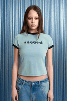 Shop The Ragged Priest The Ragged Priest Blur Baby Tee Top for women – premium loungewear and festival fashion at Spoiled Brat