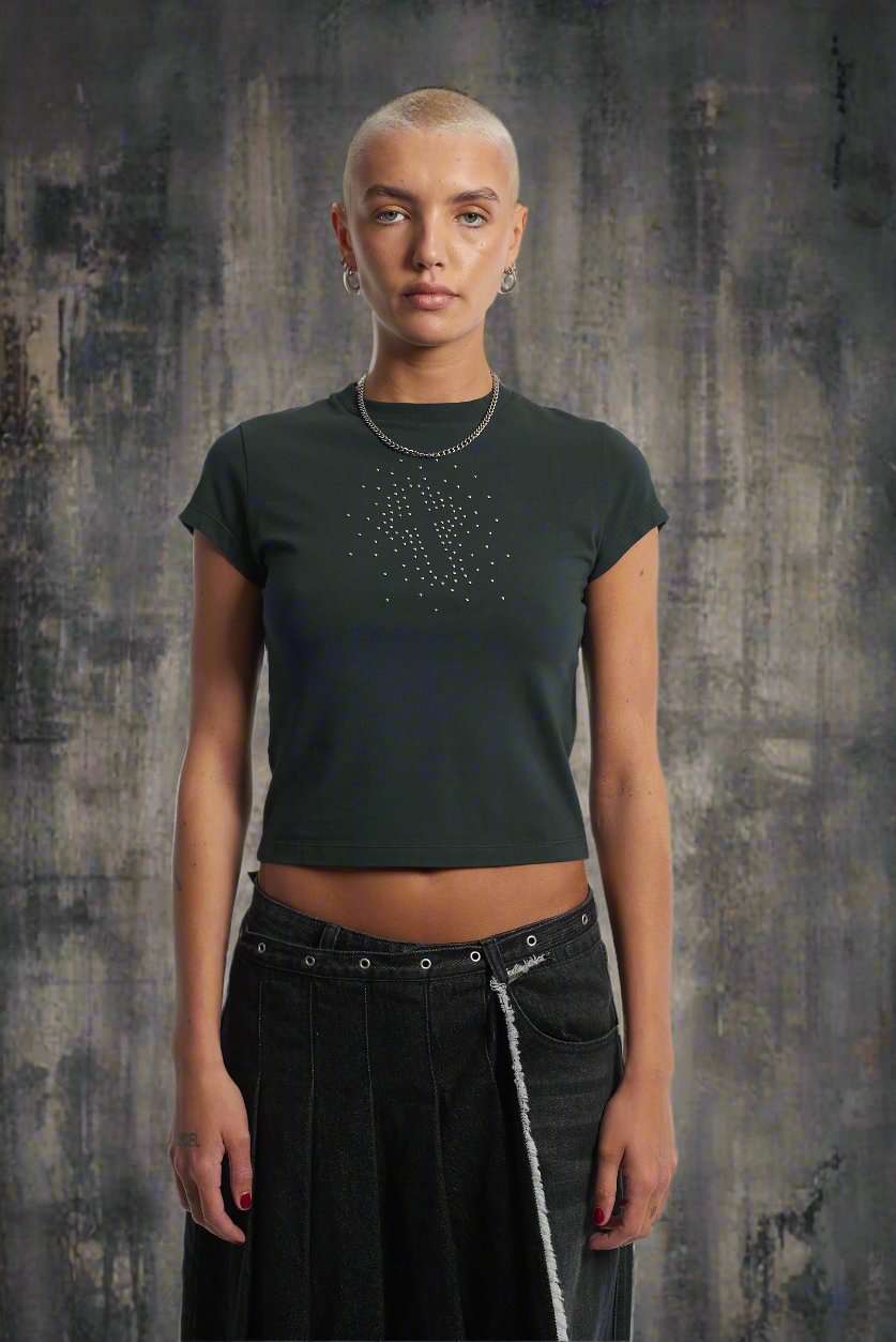 The Ragged Priest Cross My Heart Baby Tee - Spoiled Brat