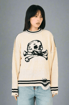 Shop The Ragged Priest The Ragged Priest Cult Skull Knit Jumper Jumper for women – premium loungewear and festival fashion at Spoiled Brat