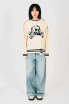 Shop The Ragged Priest The Ragged Priest Cult Skull Knit Jumper Jumper for women – premium loungewear and festival fashion at Spoiled Brat