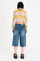 Shop The Ragged Priest The Ragged Priest Dirty Wash Atomic Jorts Shorts Shorts for women – premium loungewear and festival fashion at Spoiled Brat