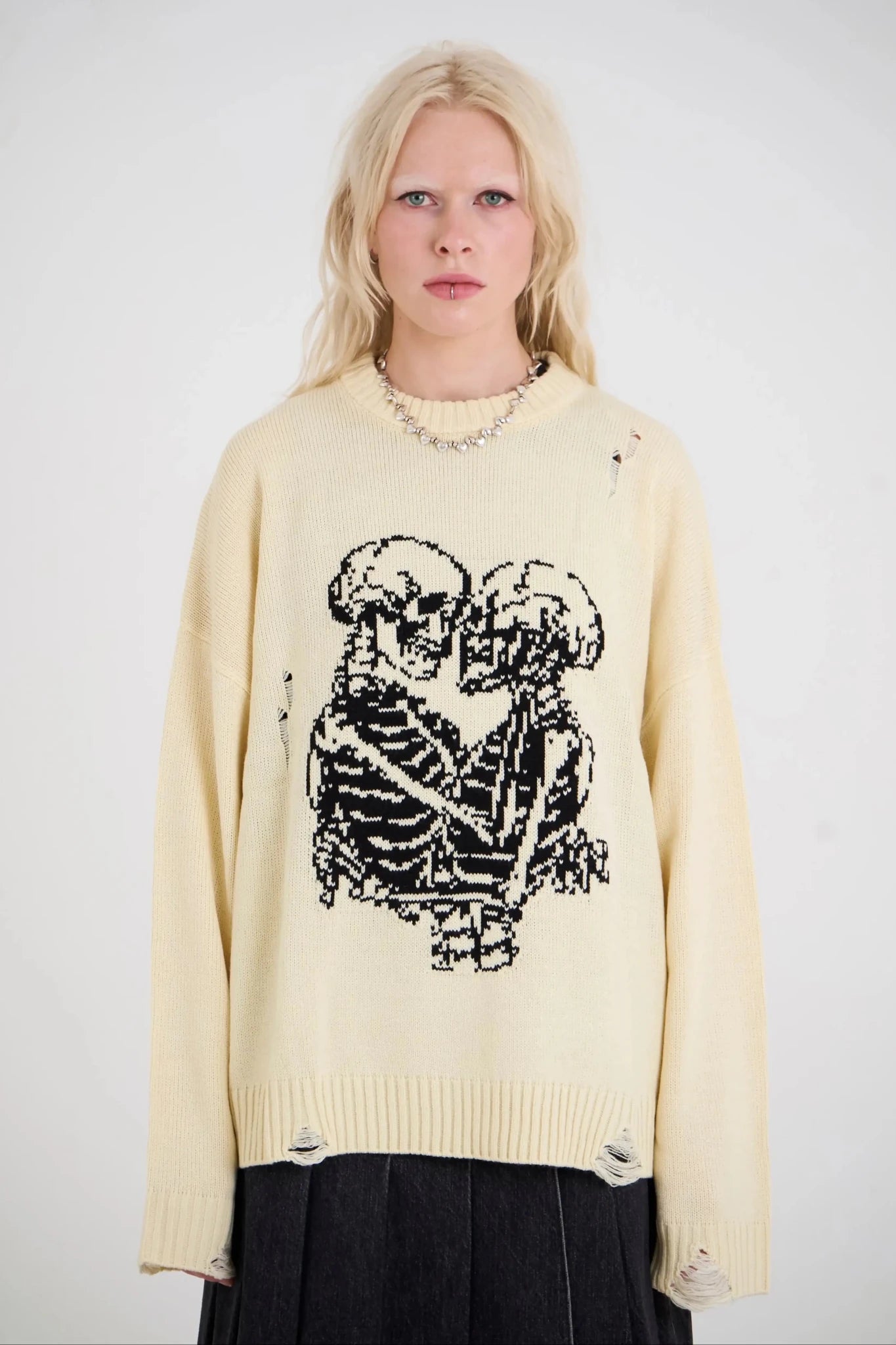 The Ragged Priest Everlasting Skeleton Knit Jumper - Spoiled Brat