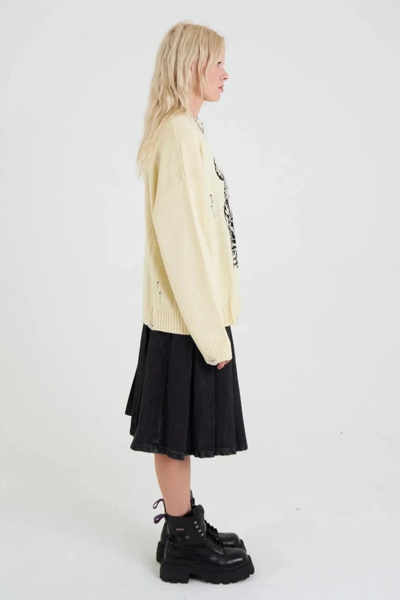 Shop The Ragged Priest The Ragged Priest Everlasting Skeleton Knit Jumper Jumper for women – premium loungewear and festival fashion at Spoiled Brat