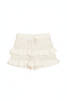 Shop The Ragged Priest The Ragged Priest Gentle Pointelle Frill Shorts Shorts for women – premium loungewear and festival fashion at Spoiled Brat