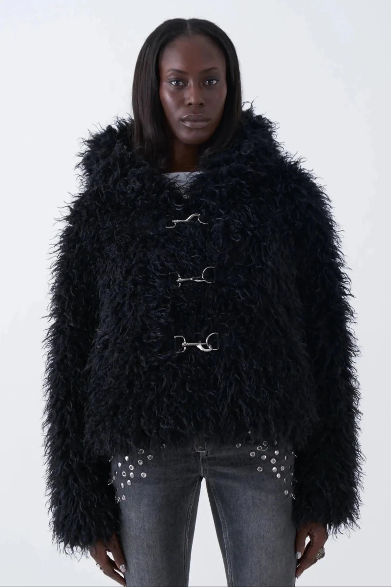 Shop The Ragged Priest The Ragged Priest Julia Shaggy Faux Fur Coat Jacket for women – premium loungewear and festival fashion at Spoiled Brat