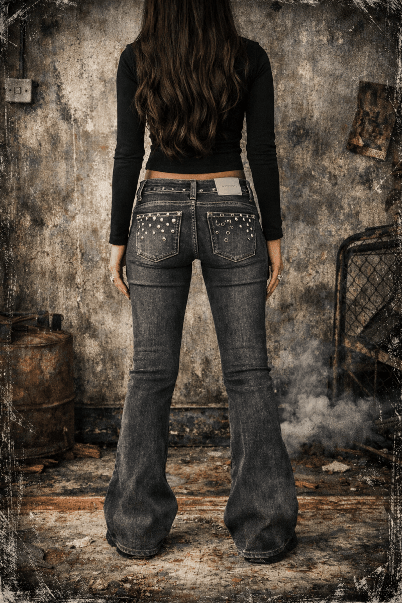 Shop The Ragged Priest The Ragged Priest Locket Charlie Studded Jeans Jeans for women – premium loungewear and festival fashion at Spoiled Brat
