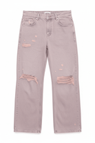 Shop The Ragged Priest The Ragged Priest Pink Wash Distressed Release Jeans Boyfriend Jeans for women – premium loungewear and festival fashion at Spoiled Brat
