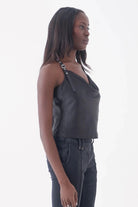 The Ragged Priest Raven Satin Chain Cami Top - Spoiled Brat