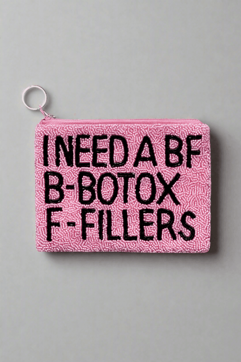 Shop Tiana New York Tiana Designs Hand Beaded I Need a BF Coin Purse Purse for women – premium loungewear and festival fashion at Spoiled Brat