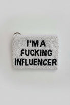 Shop Tiana New York Tiana Designs Hand Beaded Im A Influencer Coin Purse Purse for women – premium loungewear and festival fashion at Spoiled Brat