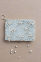 Shop Tiana New York Tiana Designs Hand Beaded Pearl Bows Coin Purse Purse for women – premium loungewear and festival fashion at Spoiled Brat