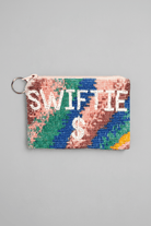 Shop Tiana New York Tiana Designs Hand Beaded Rainbow SWIFTIE Coin Purse Purse for women – premium loungewear and festival fashion at Spoiled Brat