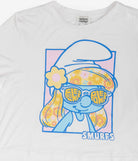 The Smurfs x Unique Vintage White Cropped Graphic Tee Top by Unique Vintage as seen on celebrities