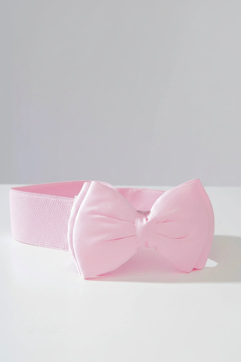 Shop Unique Vintage Unique Vintage Pink Bow Cinch Belt Belt for women – premium loungewear and festival fashion at Spoiled Brat