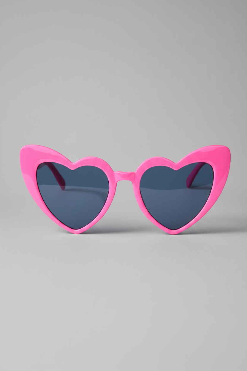 Shop Unique Vintage Unique Vintage x Barbie Hot Pink Heart Frame Sunglasses Sunglasses for women – premium loungewear and festival fashion at Spoiled Brat