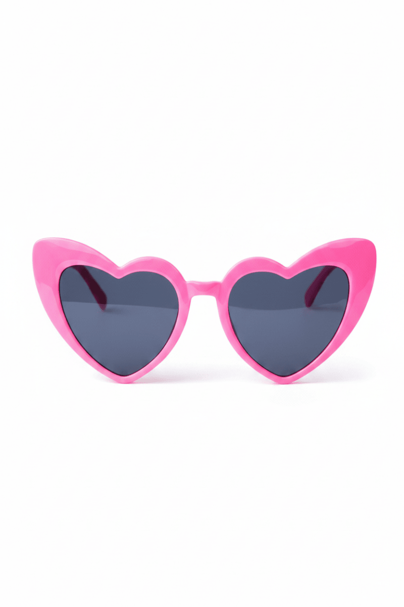 Shop Unique Vintage Unique Vintage x Barbie Hot Pink Heart Frame Sunglasses Sunglasses for women – premium loungewear and festival fashion at Spoiled Brat
