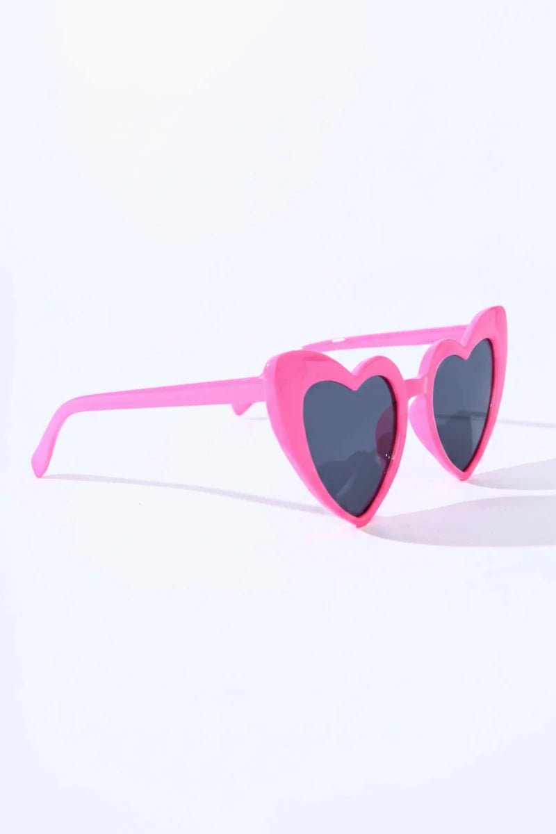 Shop Unique Vintage Unique Vintage x Barbie Hot Pink Heart Frame Sunglasses Sunglasses for women – premium loungewear and festival fashion at Spoiled Brat