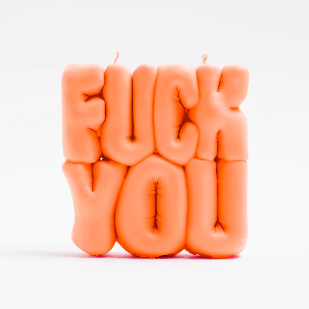 Wavey Casa FUCK You Orange Puffer Candle - Spoiled Brat