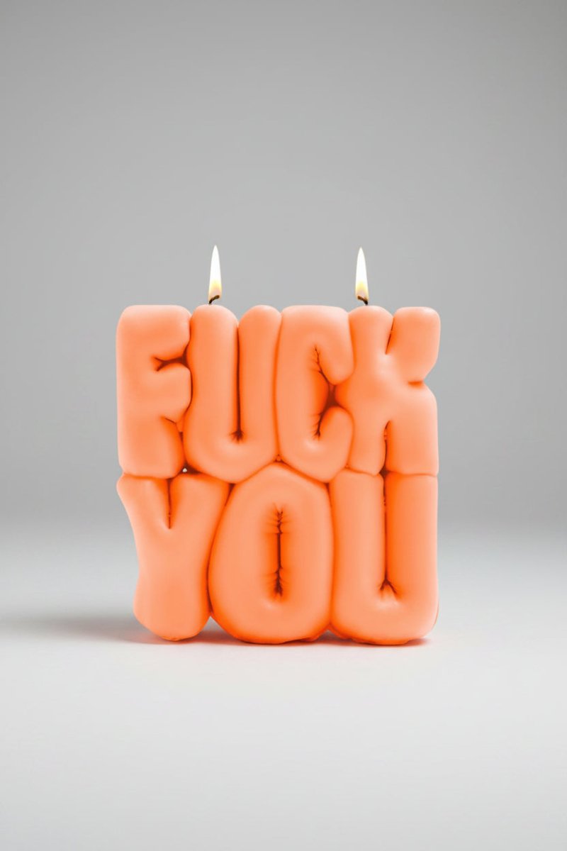 Shop Wavey Casa Wavey Casa FUCK You Orange Puffer Candle Candles for women – premium loungewear and festival fashion at Spoiled Brat