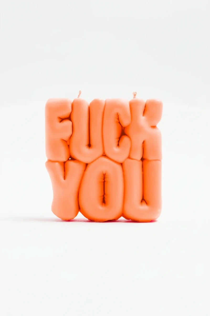Shop Wavey Casa Wavey Casa FUCK You Orange Puffer Candle Candles for women – premium loungewear and festival fashion at Spoiled Brat