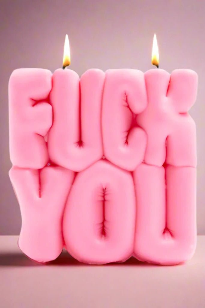 Wavey Casa FUCK You Pink Puffer Candle - Spoiled Brat