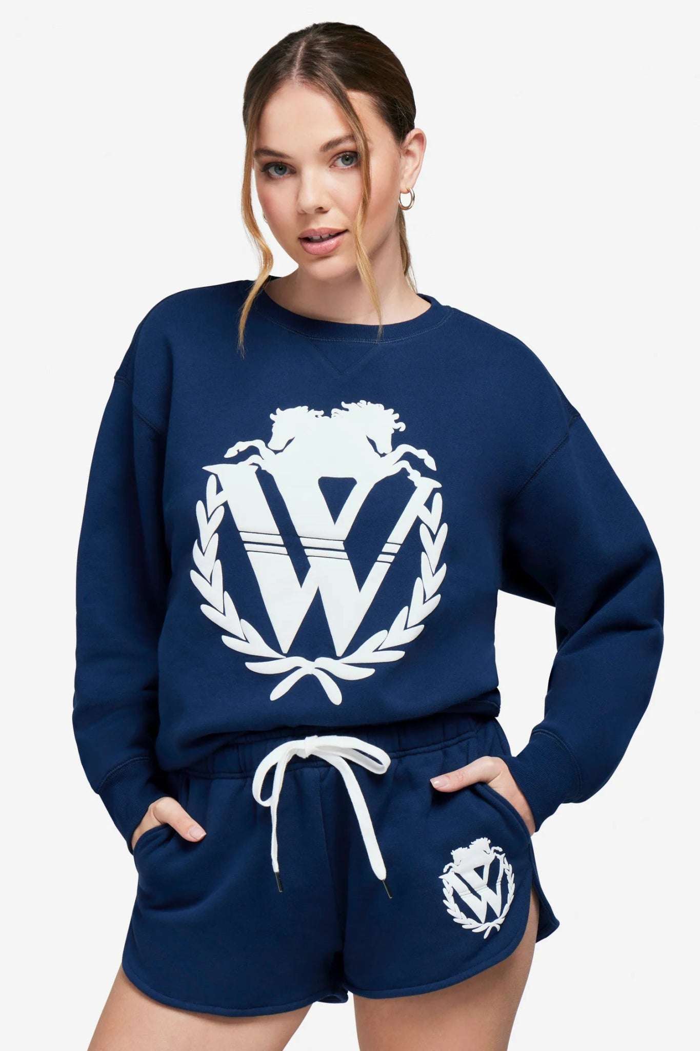 Shop Wildfox Wildfox 90s Crest Cody Sweatshirt Jumper for women – premium loungewear and festival fashion at Spoiled Brat