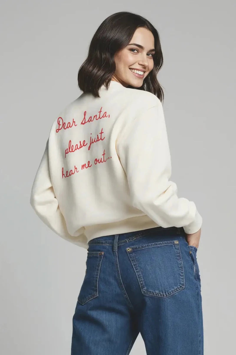 Shop Wildfox Wildfox Christmas Naughty Or Nice Charlie Sweatshirt Hooded Sweatshirt for women – premium loungewear and festival fashion at Spoiled Brat
